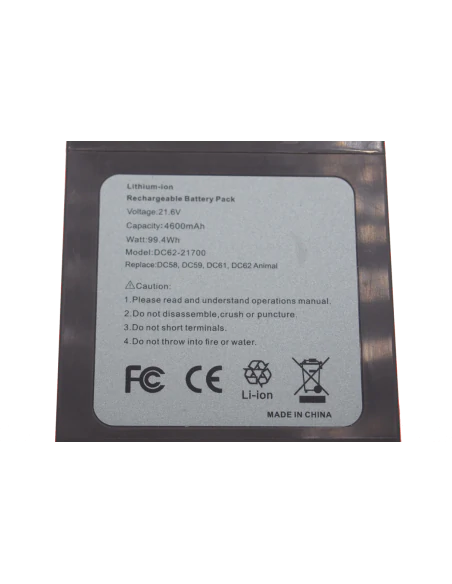 Régénération batterie daspirateur Dyson D63 V6 21,6V