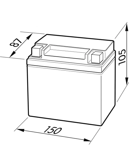 Motorfietsaccu 12V 8Ah 11073 YTX9-BS 135