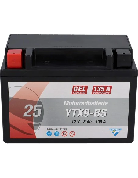 Batteria moto 12V 8Ah 11073 YTX9-BS 135