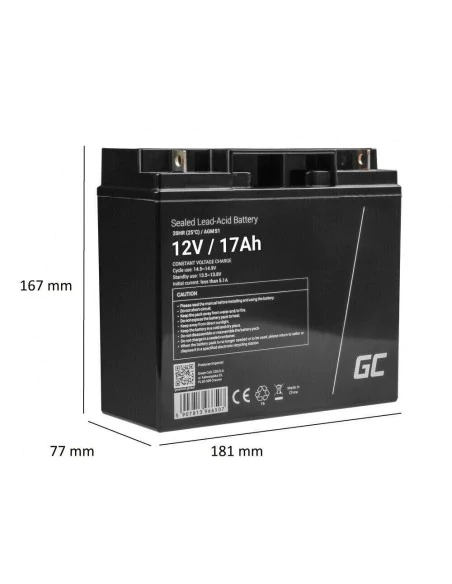 Baterie pro motocykly Green cell 12V 17Ah AGM51