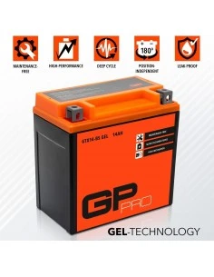 Motorcycle battery GP Pro 12V 14Ah GTX14-BS 2
