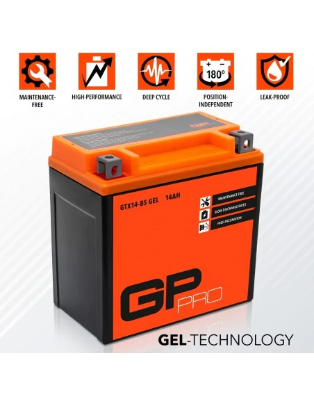 Baterie pro motocykly GP Pro 12V 14Ah GTX14-BS