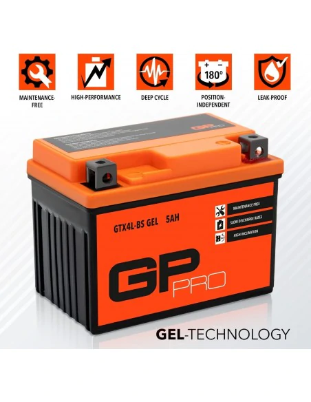 Motorrad-Batterie GP Pro 12V 5Ah GTX4L-BS
