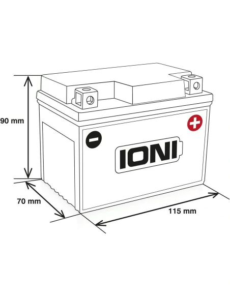 Motorfietsaccu IONI 12V 5Ah ITX4L-BS