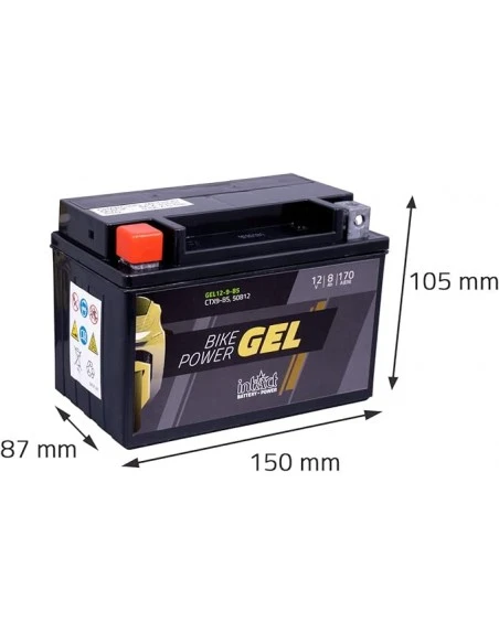 Motorrad-Batterie Intact Bike 12V 8Ah YTX9-BS