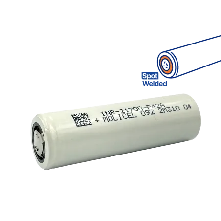 Celdas Molicel INR21700-P42A 3,6V 4200 mAh Spot welded