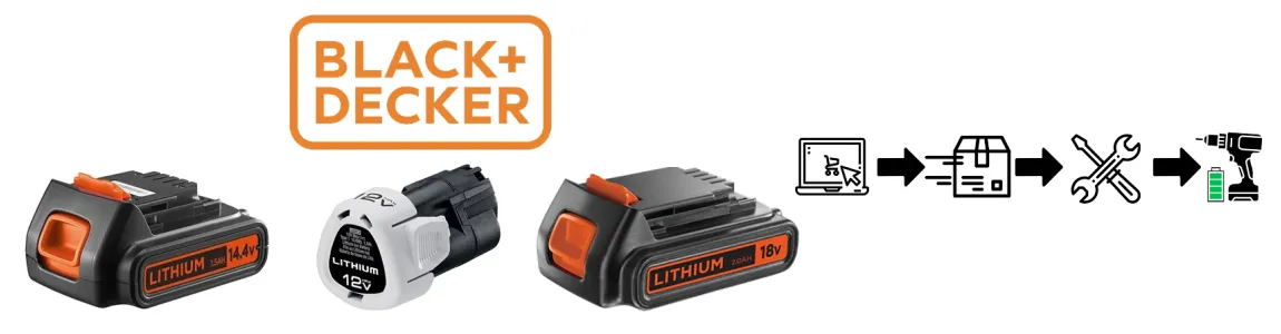 Black & Decker battery regeneration – professional rebuild and repair service