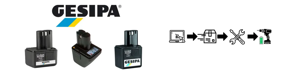 Gesipa Battery Regeneration – professional service with full warranty